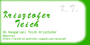 krisztofer teich business card